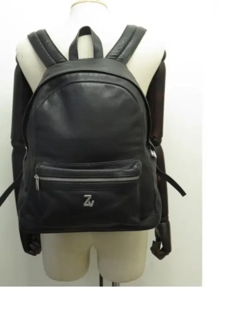 ZADIG&VOLTAIRE Black Leather Backpack - Sleek Everyday Carry